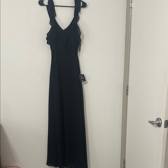 Lulu's Black Ruffle Maxi Dress - Picture 2 of 8